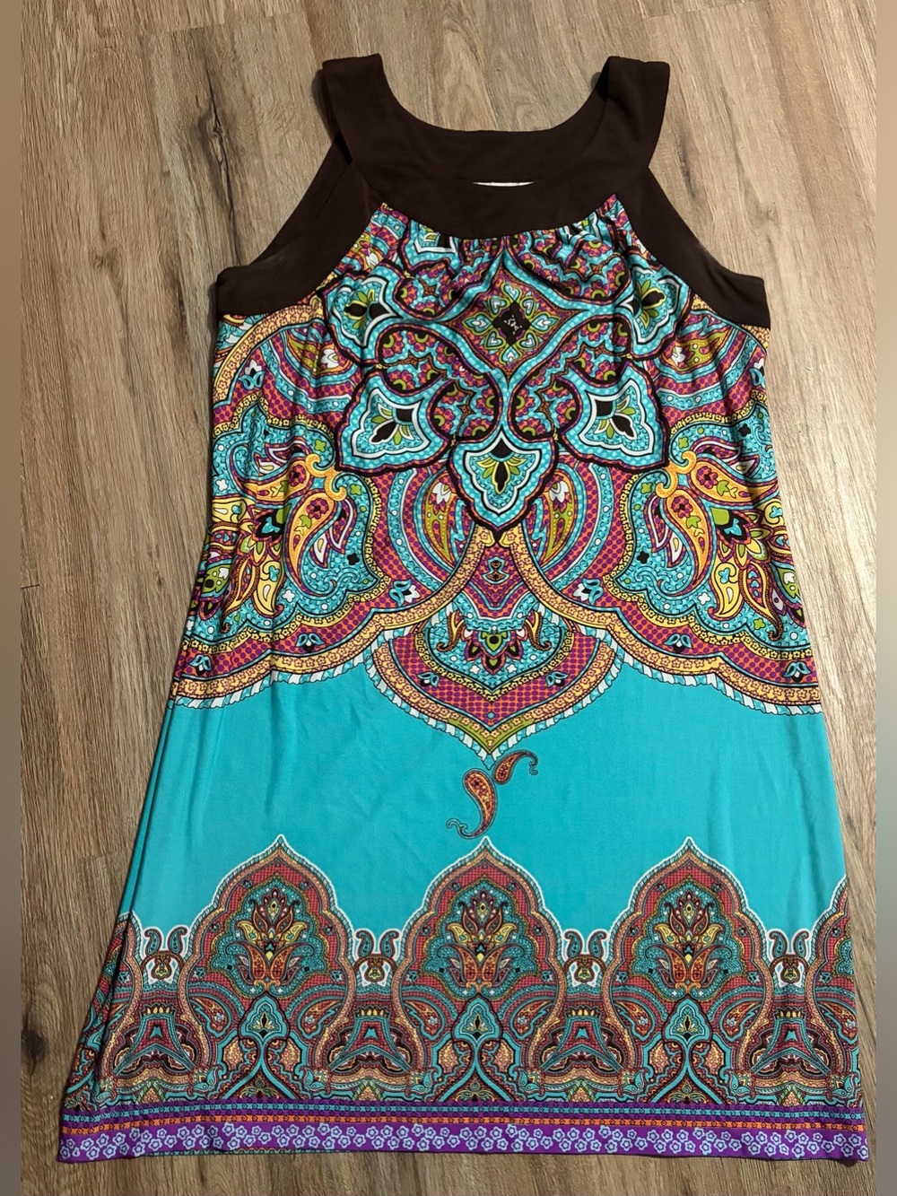 Studio JPR - Sleeveless Paisley Print Tank Dress - Size Large
